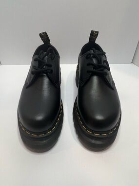 Dr. Martens Audrick 3-Eye Oxford Black Leather Comfort Shoes Women's Size 8